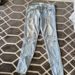 Frame denim ripped jeans